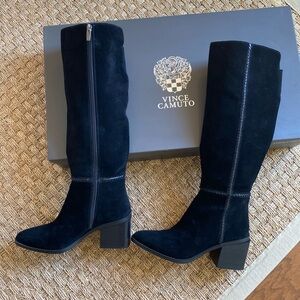 Vince Camuto black suede boots size 8.5
